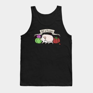 Not A Hugger - Antisocial Hedgehog - Albino Tank Top